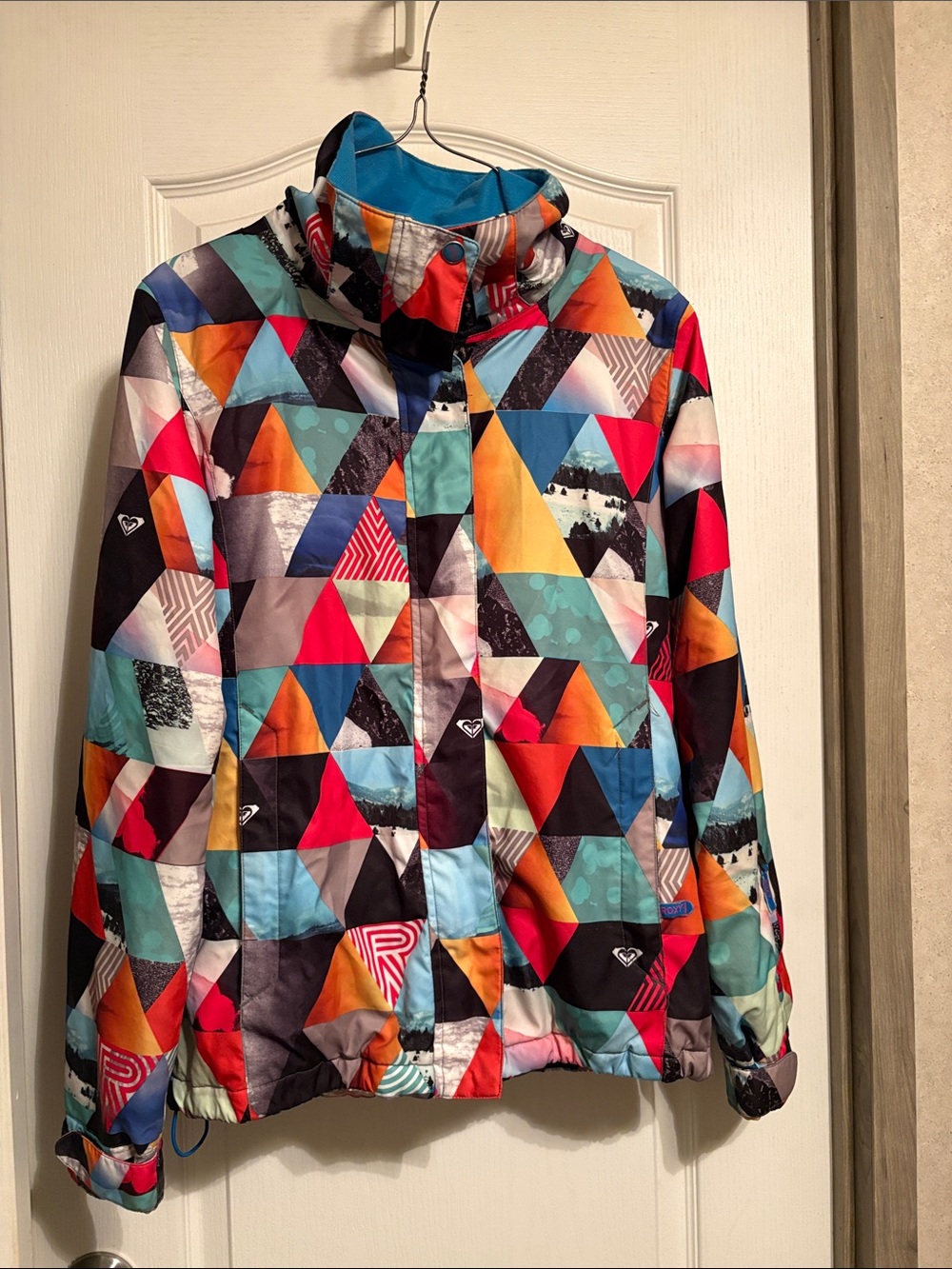Roxy Kids Multicolor Geometric Puffer Jacket